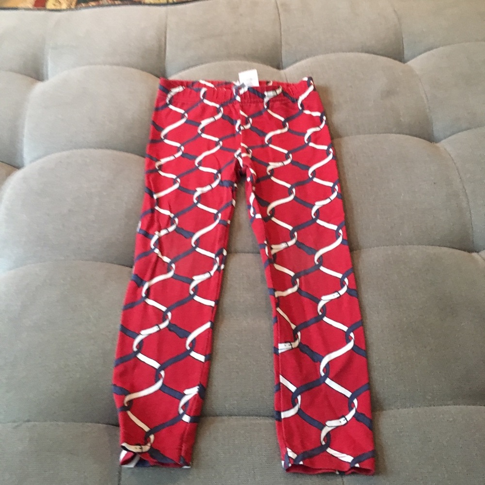 Janie and Jack 3T red belt leggings